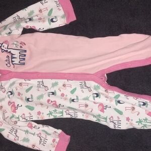 Baby Gear Pink and White Bodysuits Flamingo Floral Design